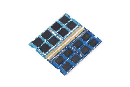 Computer memory isolated on white background