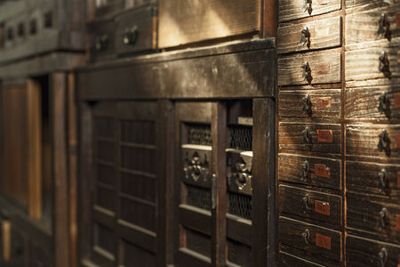 Antique cabinet bakcground  Still life 