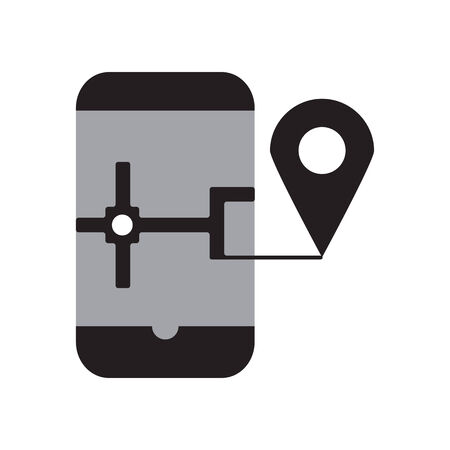 Smart phone navigationのイラスト素材