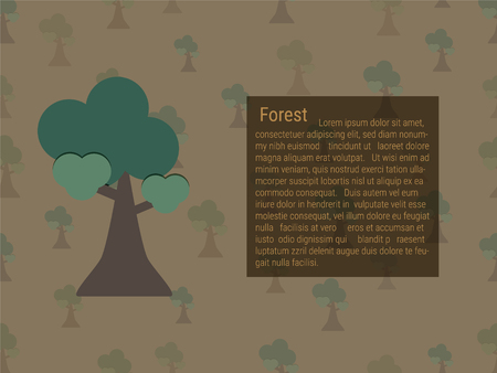 Growing forest and text boxのイラスト素材