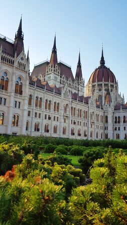 Hungary. Beautiful parliament building in Budapest. Side viewの写真素材