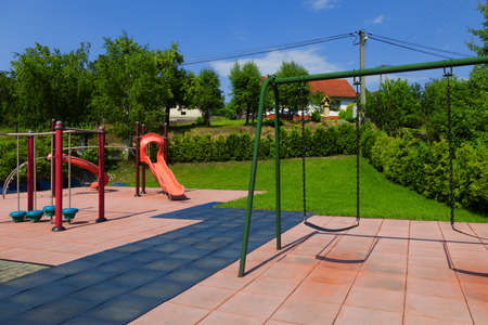 Playground for children among nature