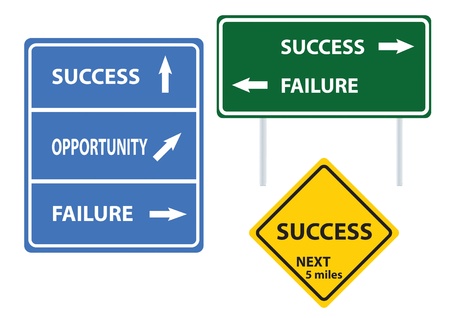 isolated success concept road signのイラスト素材