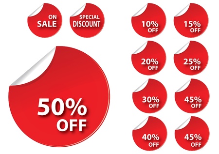 circle red sale tag for useのイラスト素材