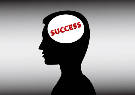 success in a man headのイラスト素材