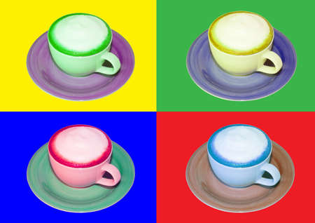 pop art of a  cup of coffeeの写真素材
