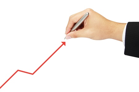 isolated business drawing growth diagramの写真素材