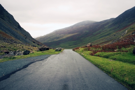 road to lake districk ukの写真素材
