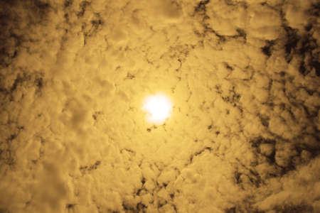 background of orange cloud and sky