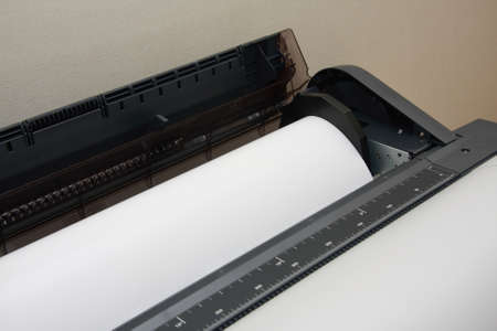 close up printer with roll paper