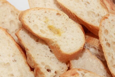 background of slice french baguette