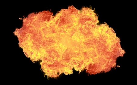 background of red fire explosion