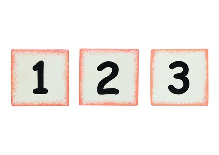 isolated cubic with the number 1 2 3
