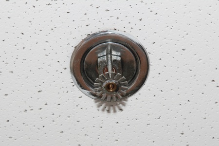 ceiling emergency heat sprinkler in the office buildingの写真素材