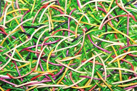 abstract background of colorful rattan bag