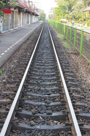 railway near the station in verticalのeditorial素材