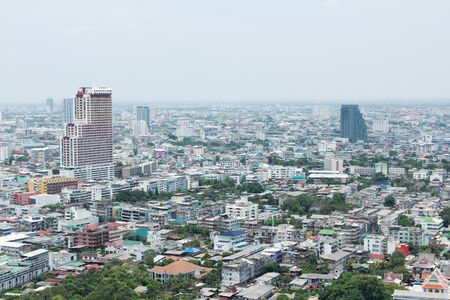 bird eyes view of bangkok thailandの写真素材
