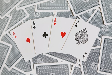 ace on top of other cardsのeditorial素材