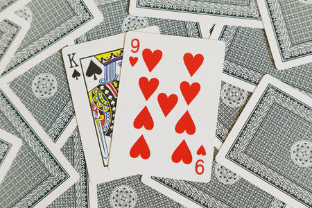 k9 cards on top of other cardsのeditorial素材