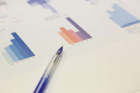 background of financial graphs analysisの写真素材