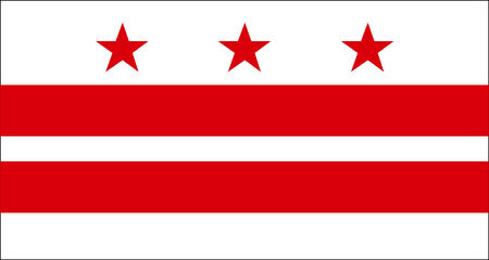 vector of washington dc flagのイラスト素材