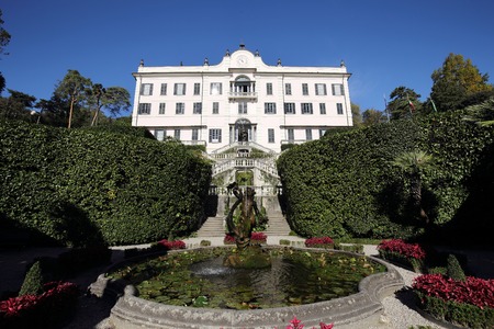Villa Carlotta on lake Como Italyのeditorial素材