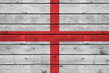 england  flag on old wood texture backgroundの写真素材
