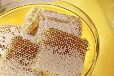 background of honeycomb on a plate