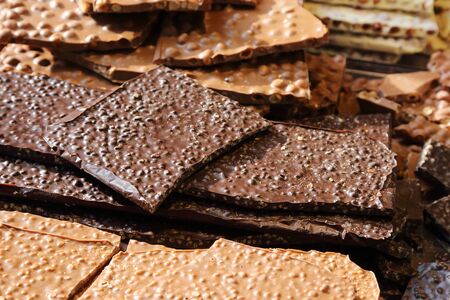 background of homemade chocolateの写真素材