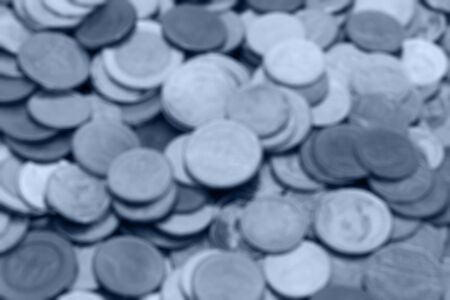 monetary concept background of blur coinsの写真素材