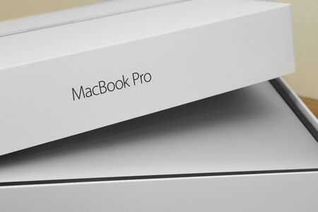 BANGKOK THAILAND -FEBRUARY 29: the box of Mac Book Pro Retina in Bangkok Thailand on February...