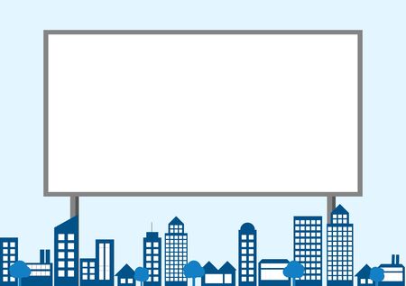 vector of blank billboard with a capyspace on the city backgroundのイラスト素材