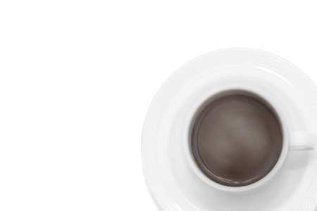 isolated cup of coffee on white backgroundの写真素材