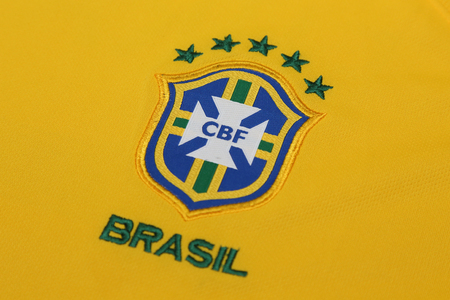 BANGKOK, THAILAND - MAY 27, 2016: The  Logo of Brazil National Football  Jersey on May 27,2016 in Bangkok Thailand.のeditorial素材