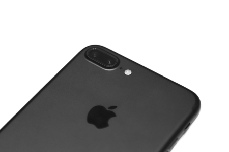 SINGAPORE -SEPTEMBER 18, 2016: close up image on camera duo lens the back of the new apple iphone...