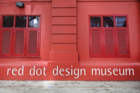 SINGAPORE - SEPTEMBER17, 2016: View of Red Dot Design Museum  on September 17, 2016 in Singapore.のeditorial素材