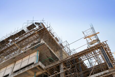 background of  building construction site