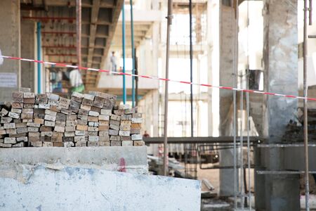 background of the construction siteの写真素材