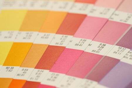 close-up on color guide scheme