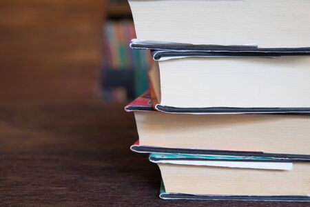 pile of book on the table