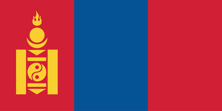 vector background of mongolia flag.のイラスト素材