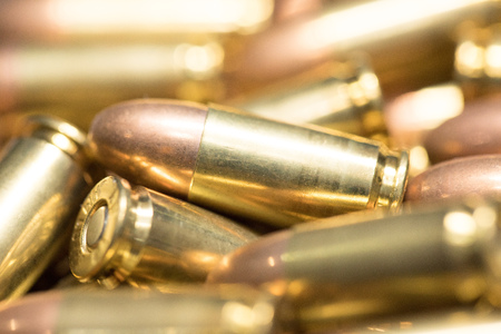 background of 9mm bullet