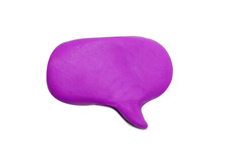 isolated plasticine speech bubbleの写真素材