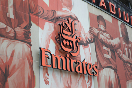 London, England - MAY 4: View of The Emirates stadium, home of Arsenal Football Club on May 4, 2017.のeditorial素材