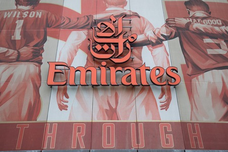 London, England - MAY 4: View of The Emirates stadium, home of Arsenal Football Club on May 4, 2017.のeditorial素材