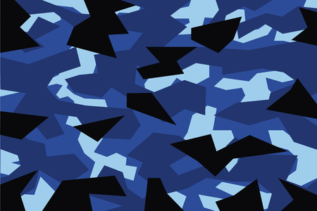 Blue geometric camouflage pattern.のイラスト素材