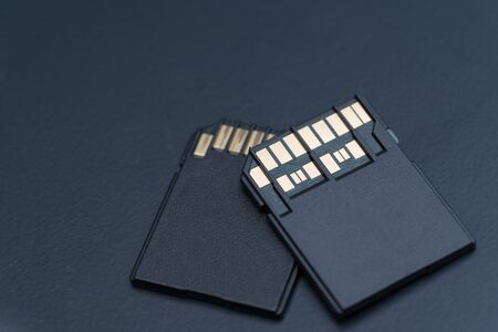 sd card on black background
