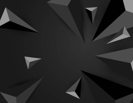 A vector of abstract black triangles backgroundのイラスト素材