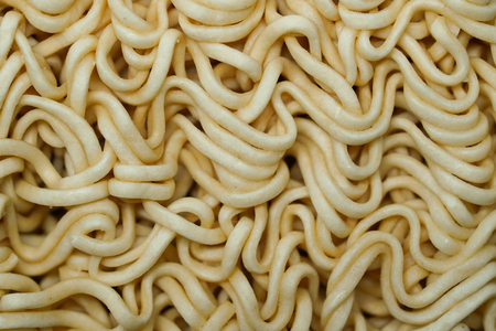 close-up on dried instant noodleの写真素材