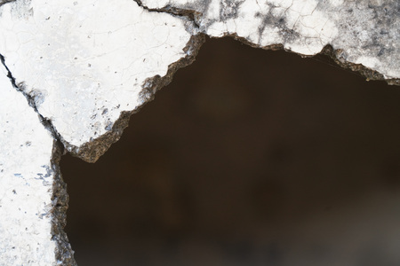 broken stone wall with blank spaceの写真素材